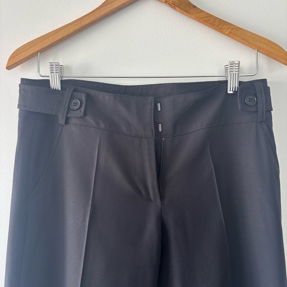 NWOT Reiss Women’s Black High Waist Wide Leg Pleated Lined Wool Trousers Size 4 - Picture 7 of 9